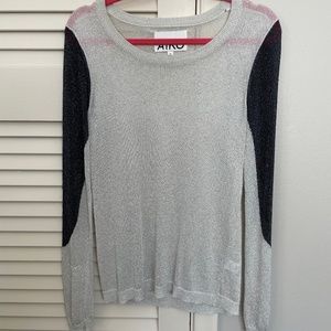 Metallic long sleeve sweater